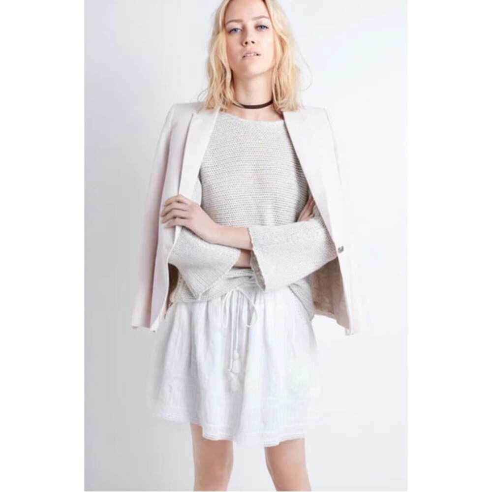 ZADIG & VOLTAIRE JOXINI WHITE COTTON LACE TRIM MINI SKIRT - Picture 14 of 14